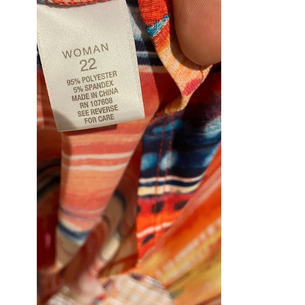 CB Established 1962, Woman 22, Sleeveless Swing Dress, Rainbow, Multicolor, Plus - Picture 6 of 8